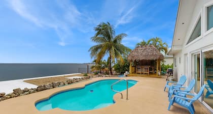 Dog-friendly home with waterfront views, a pool & Wifi