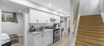 Modern 2-Bed, 2-Bath BSMT suite | Parking | Wi Fi
