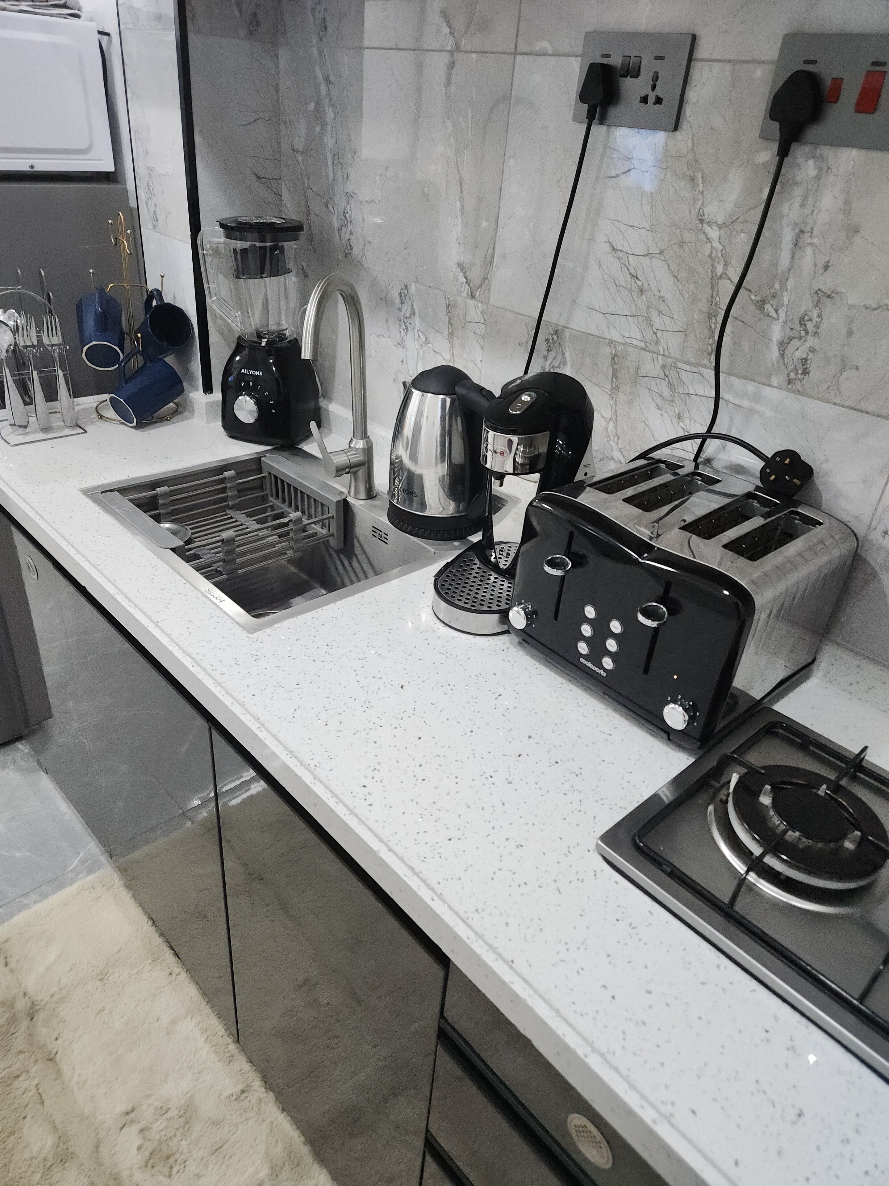 Microondas y parrilla de estufa 