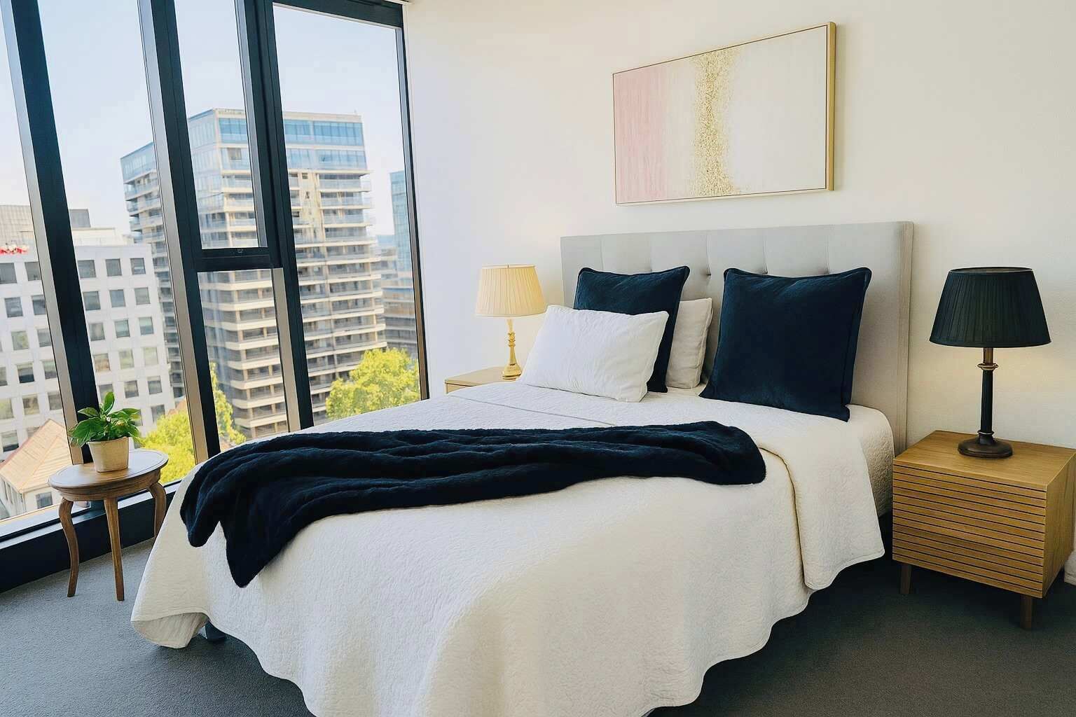 2 bedrooms, desk, iron/ironing board, travel cot