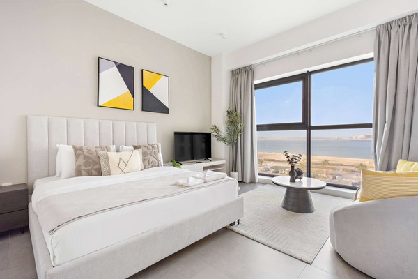 Bed with living area