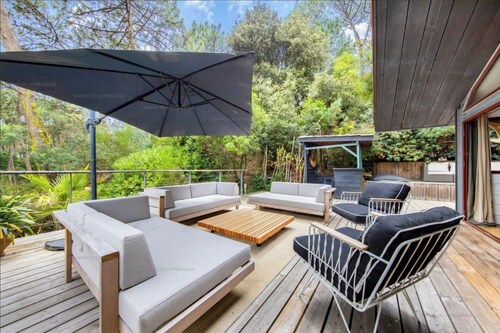 Rent house  Cap Ferret, village de l'Herbe 12 sleeps 5 min walk from the Bassin