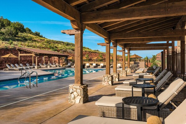 A heated pool