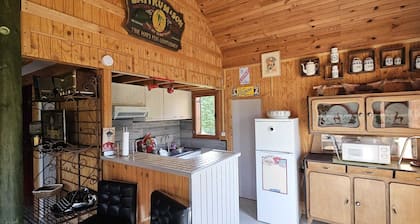 Le Chalet Fiolant: cosy wooden chalet for 6/8 people on the banks of the Sioule river