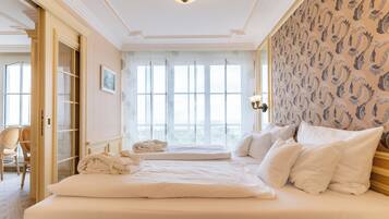 Appartement Confort, 2 chambres, vue plage | Coffres-forts dans les chambres, chambres insonorisées