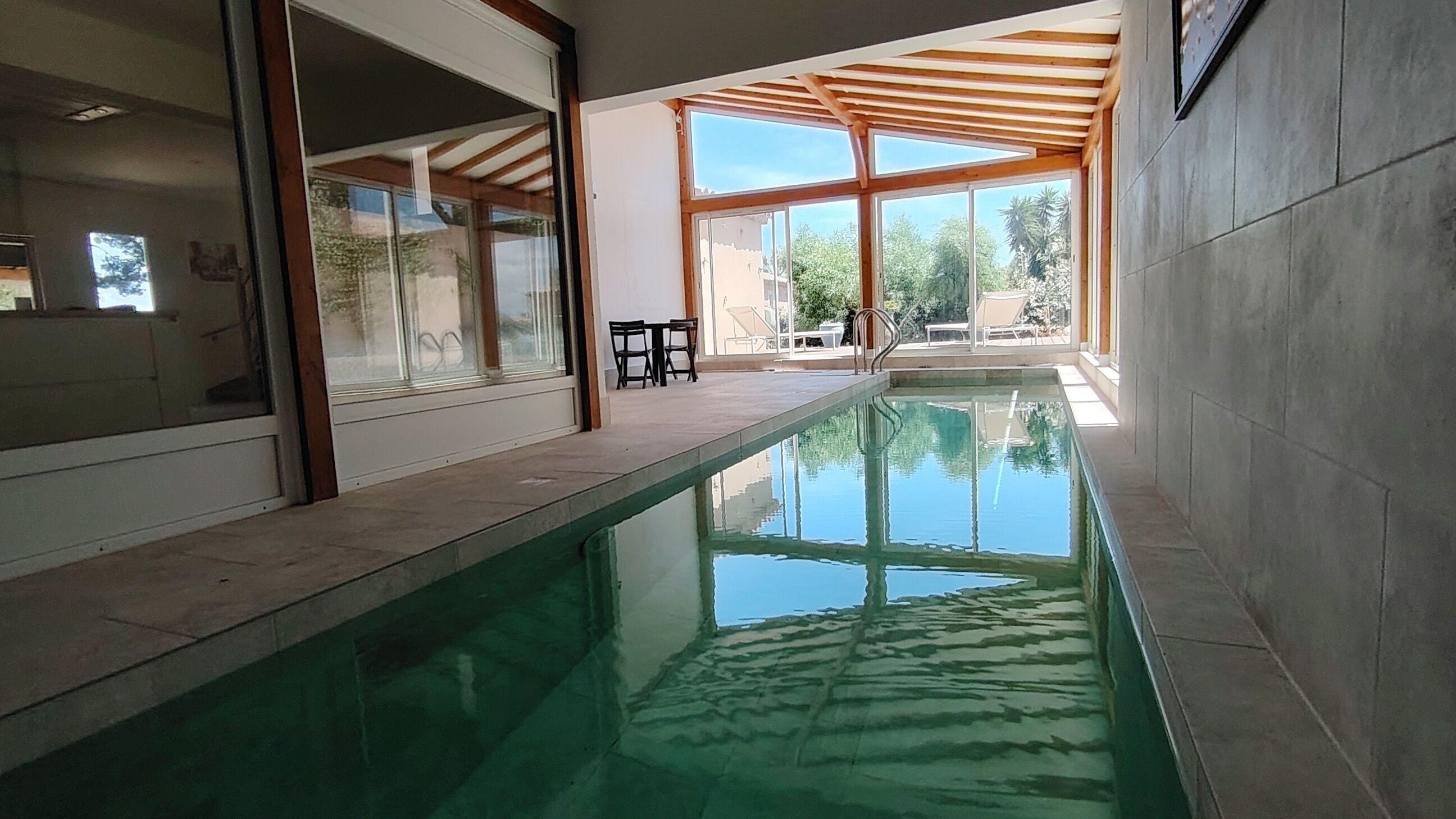 Indoor pool, a heated pool