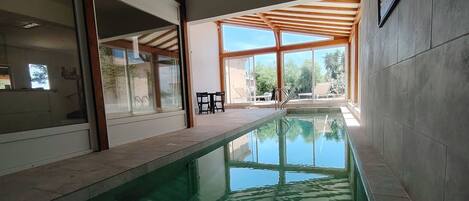 Indoor pool, a heated pool
