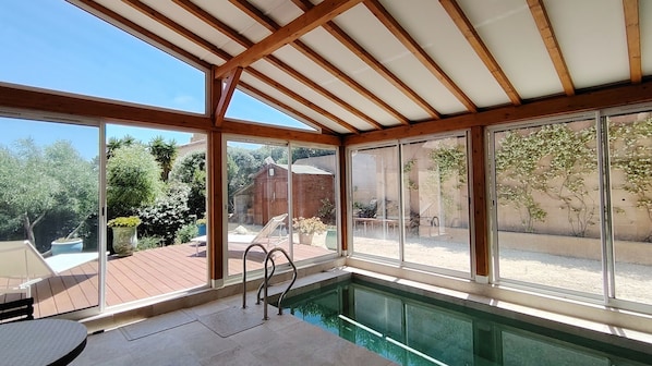 Indoor pool, a heated pool