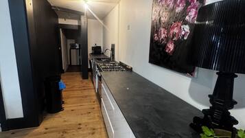 Mikrobølgeovn, ovn, kokeplater og oppvaskmaskin