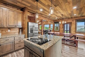 Fridge, microwave, oven, stovetop - Hibernation Station by Beyond Expectations: 6BR Cabin w/ Hot Tub & Fire Pit (Sevierville)