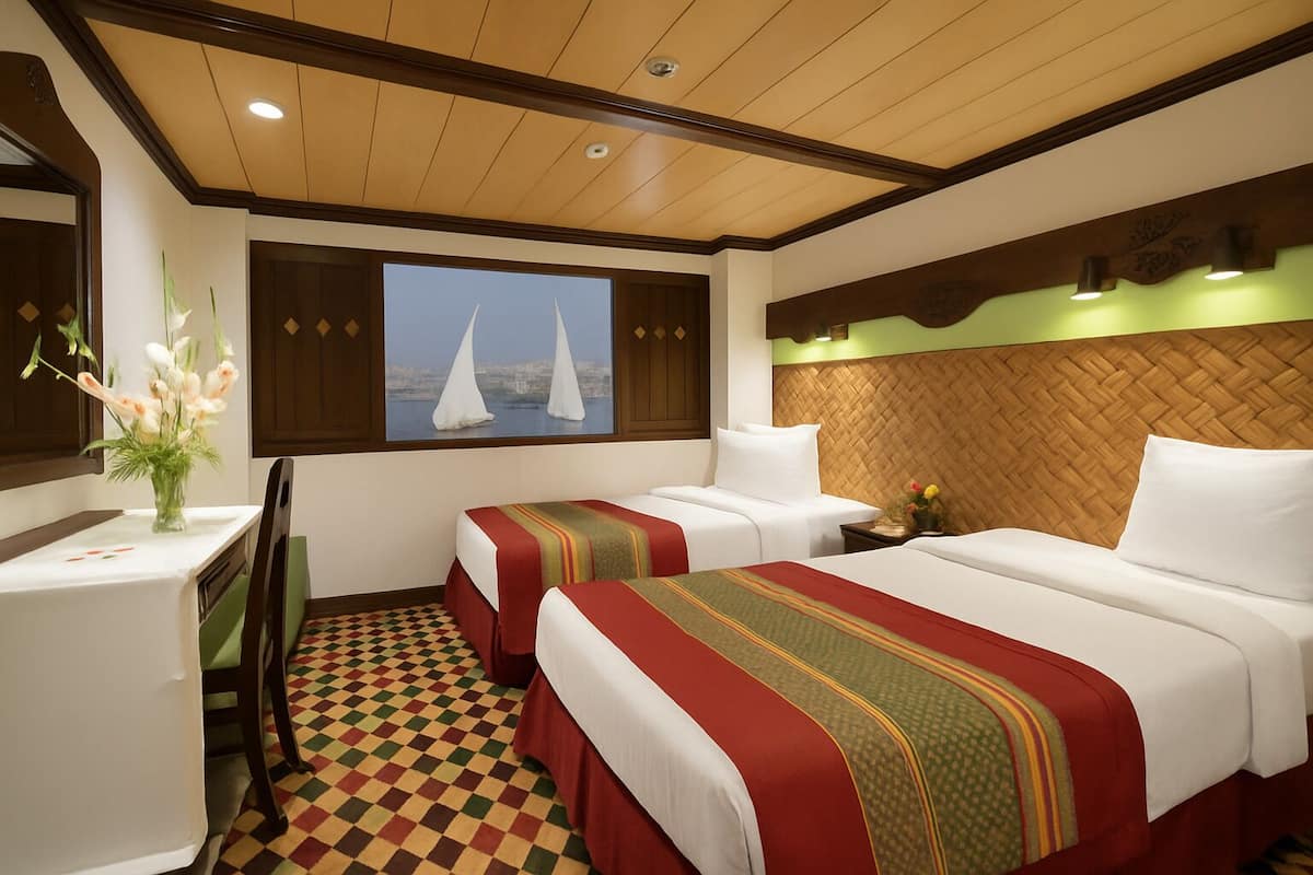 Deluxe Double Room, River View | In-room safe, blackout drapes, soundproofing