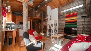 Living area - Villa Talvikolo - Spacious 2BR Cabin with Sauna (Ruka)