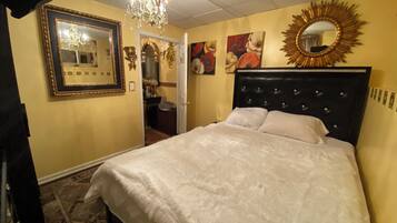 2 bedrooms, in-room safe, iron/ironing board, internet