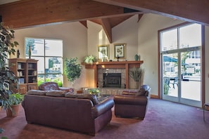 TV, fireplace, table tennis
