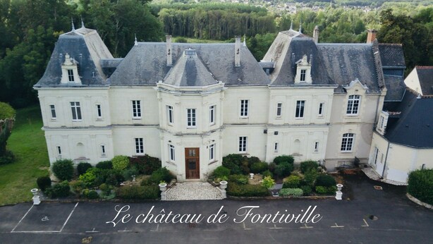 A large, white château with multiple towers and a central entrance, surrounded by lush greenery. - Le gite de Fontiville near the Loire castles (6 to 8 people) (Veigné)