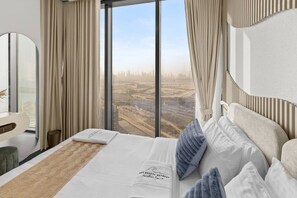 2 bedrooms, in-room safe, iron/ironing board, travel cot