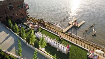 Outdoor banquet area