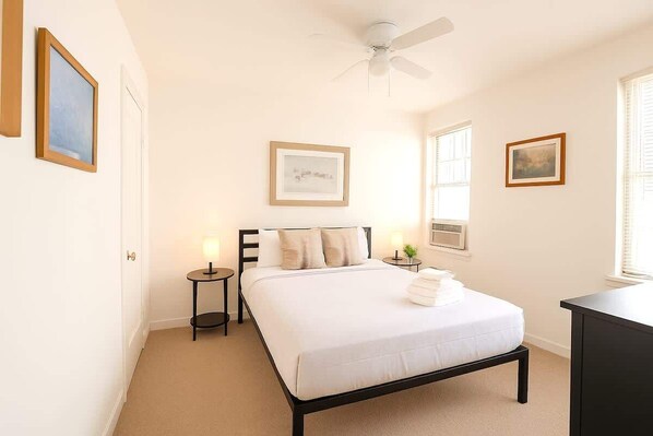 1 bedroom, iron/ironing board, travel crib, WiFi