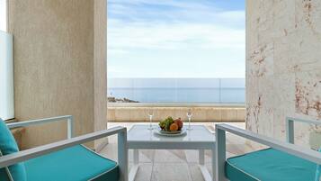 Luxury Villa, 3 Bedrooms, Sea View, Beachfront | Terrace/patio