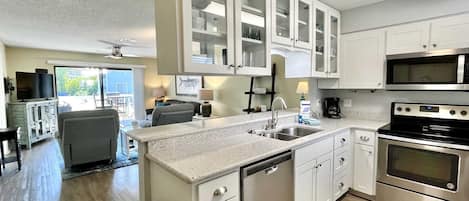 Leilighet, 2 soverom | Eget kjøkken | Kjøleskap, ovn, kaffetrakter/tekoker og brødrister