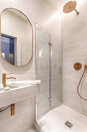 Shower, hair dryer