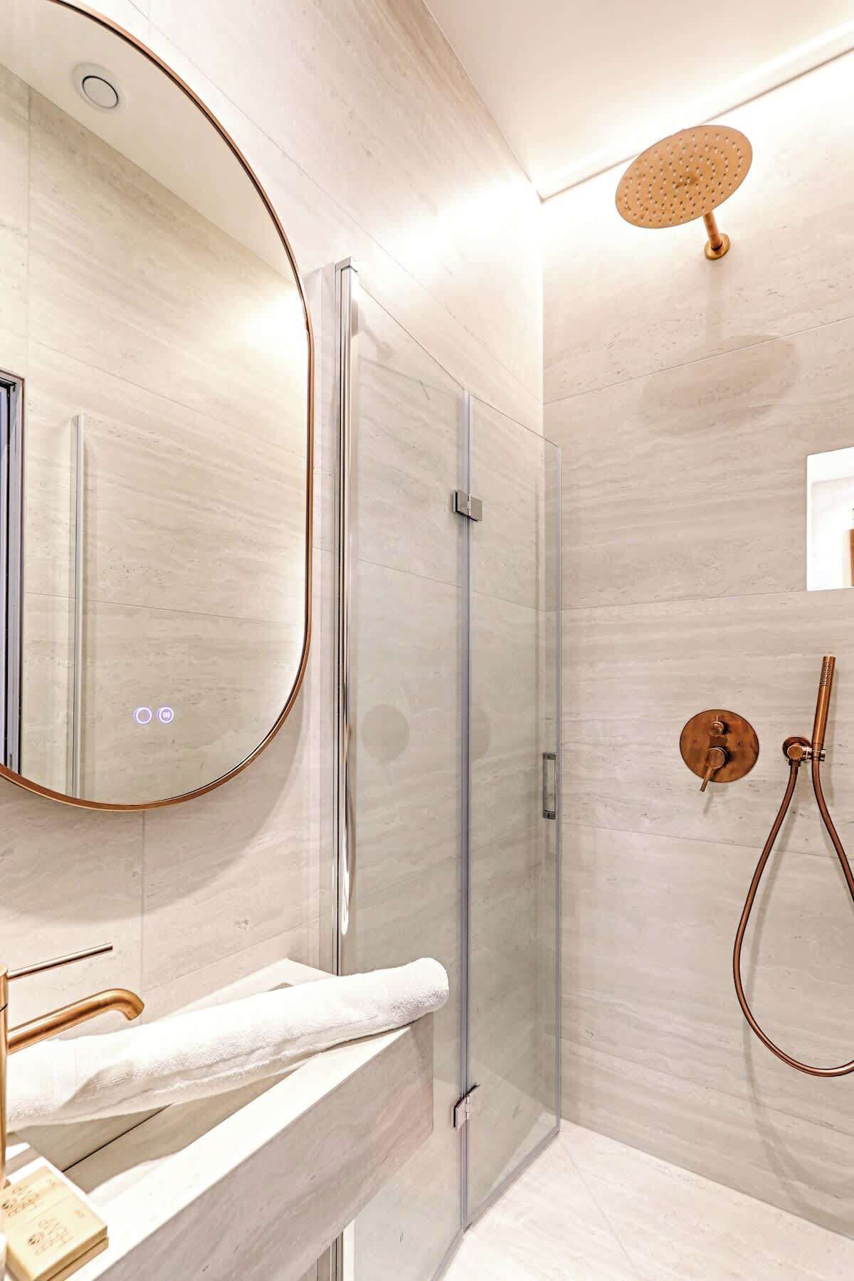 Shower, hair dryer