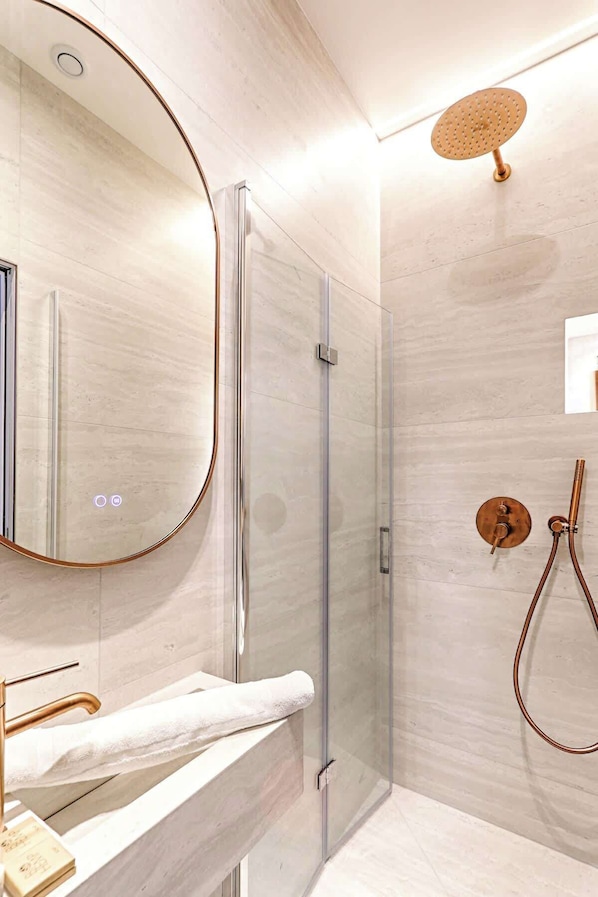 Shower, hair dryer