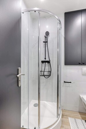 Shower, hair dryer