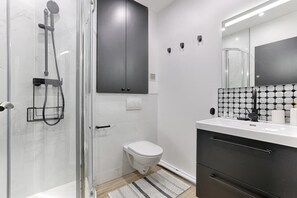 Shower, hair dryer