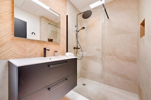 Shower, hair dryer