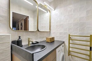 Shower, hair dryer