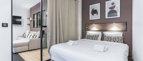 2 bedrooms, iron/ironing board, travel crib, WiFi