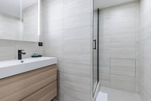 Shower, hair dryer
