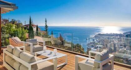 Luxury Villa with Panoramic Sea and Monaco View