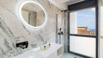 Shower, hair dryer