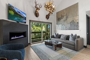 TV, fireplace, DVD player