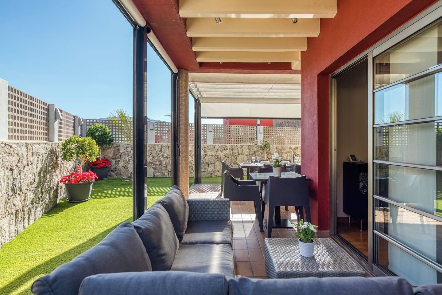 Vila Deluks, pemandangan bukit | Teras/patio