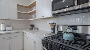 Microwave, oven, stovetop, dishwasher