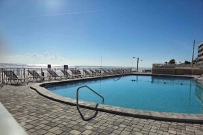 Pool - Sea Turtle Haven ~ Ocean Front Complex ~ Pool Open (Daytona Beach)