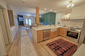 Microwave, oven, stovetop, dishwasher