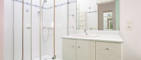 Shower, hair dryer