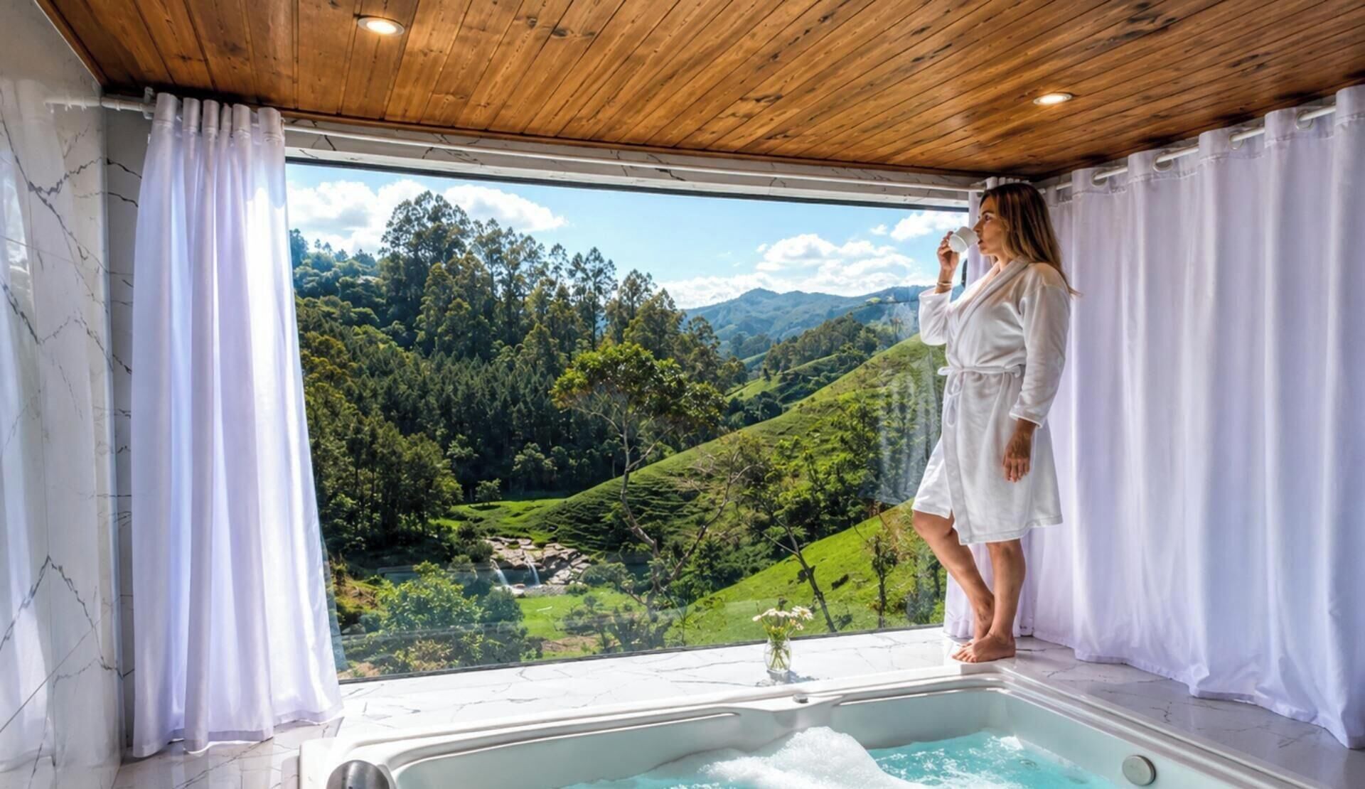 Luxury Chalet | Private spa tub