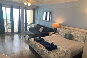 Living area - Ocean's Edge Escape ~ Ocean Front ~ Pool Open (Daytona Beach)