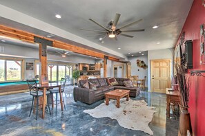 TV, ping pong, books