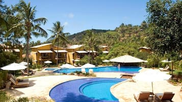 2 outdoor pools, open 8:00 AM to 8:00 PM, pool umbrellas, sun loungers