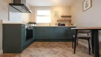 Fridge, microwave, oven, electric kettle