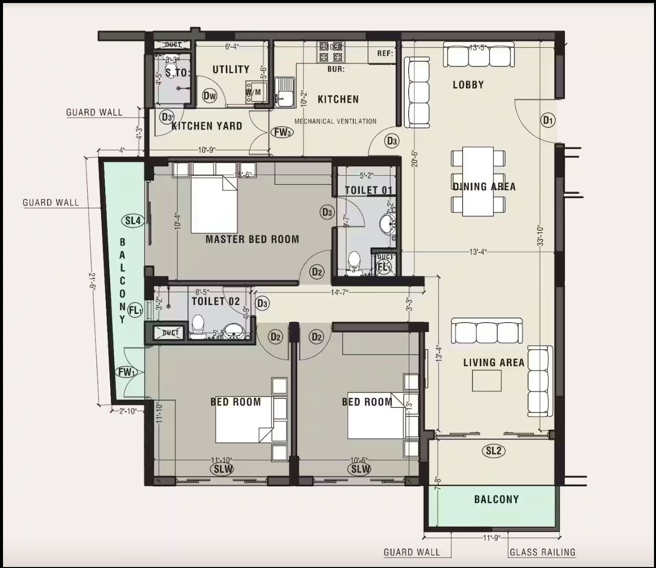 مخطط تصميم الطابق