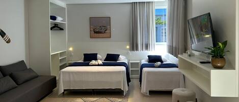 Loft Praia do Cascalho - D´Santa Loft´s - Penha | Biancheria da letto di alta qualità, con stile personalizzato