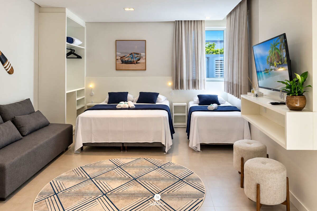 Ropa de cama de alta calidad, escritorio y wifi gratis 