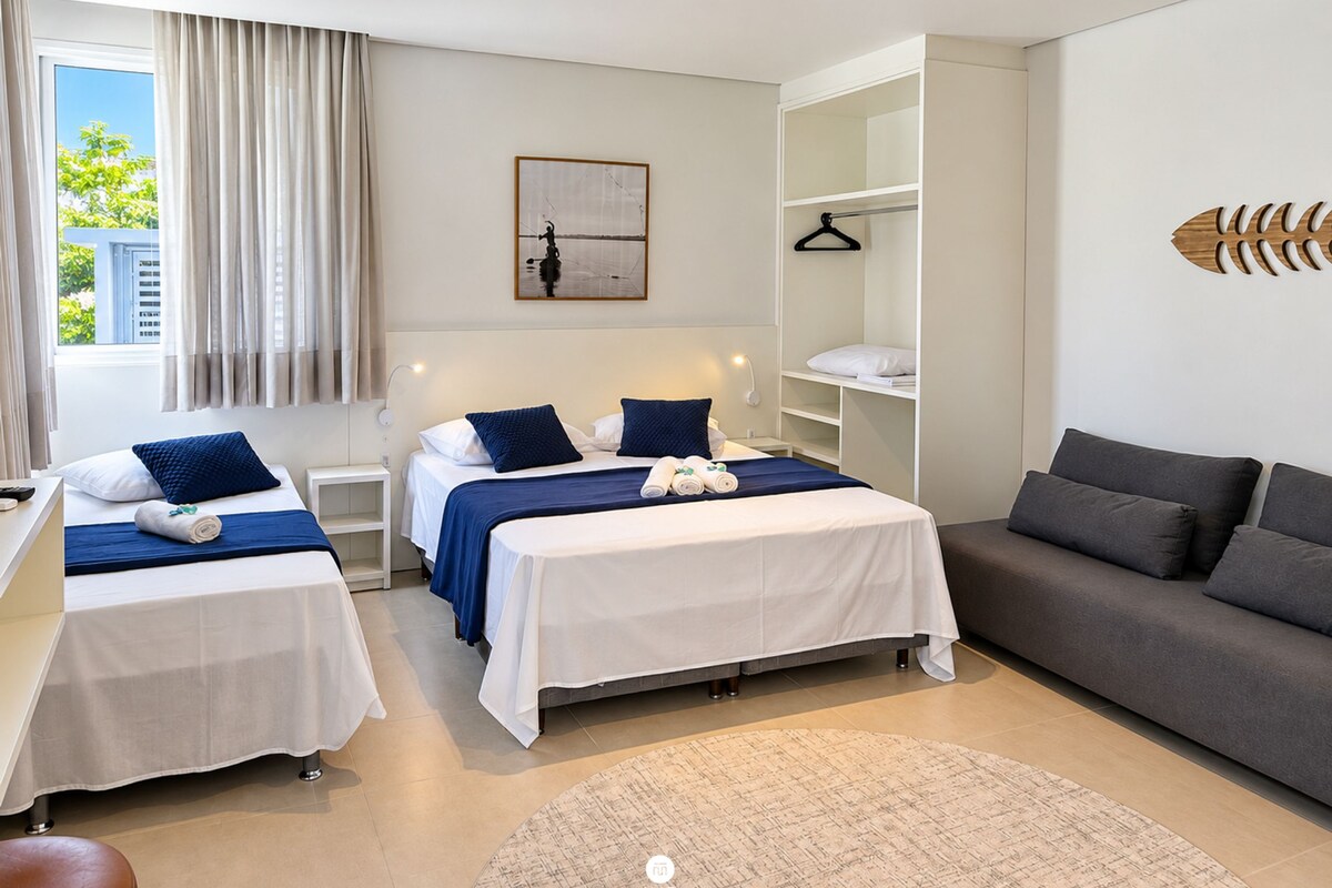Ropa de cama de alta calidad, escritorio y wifi gratis 